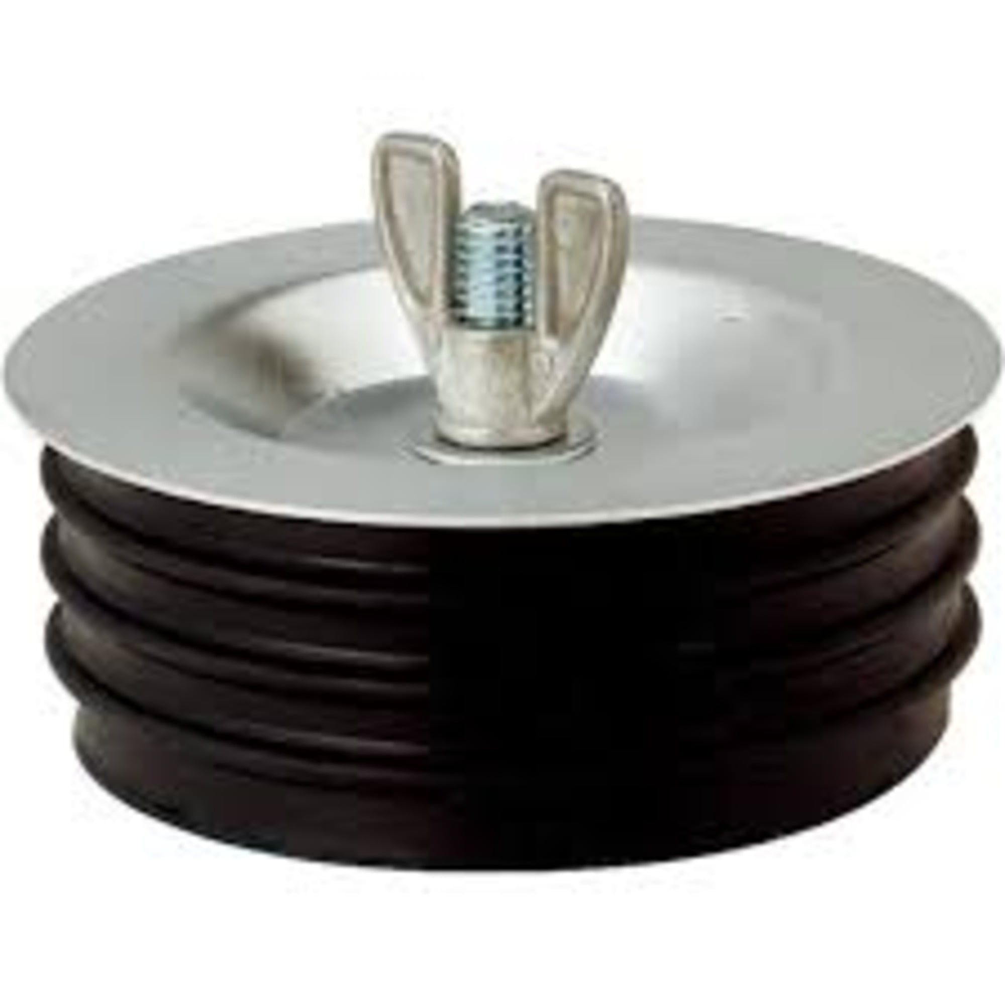 Avalon 4" Rubber Test Plug with Chrome and Brass Plate