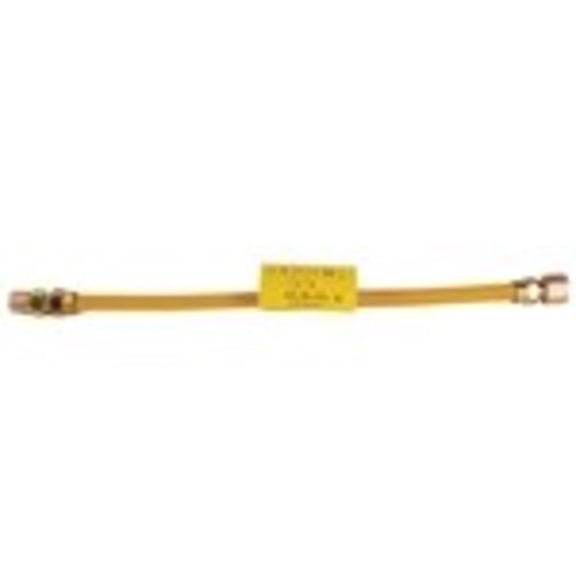 Avalon SS Flex Gas Line 3/8 x 12 Yellow with 1/2MIP x 1/2FIP Ends