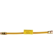 Avalon SS Flex Gas Line 3/8  x 24  Yellow W/ 1/2 MIP x 1/2 FIP Ends