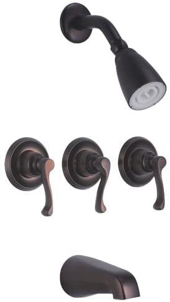 Bronze Wall Mounted Shower Handle with Black Finish