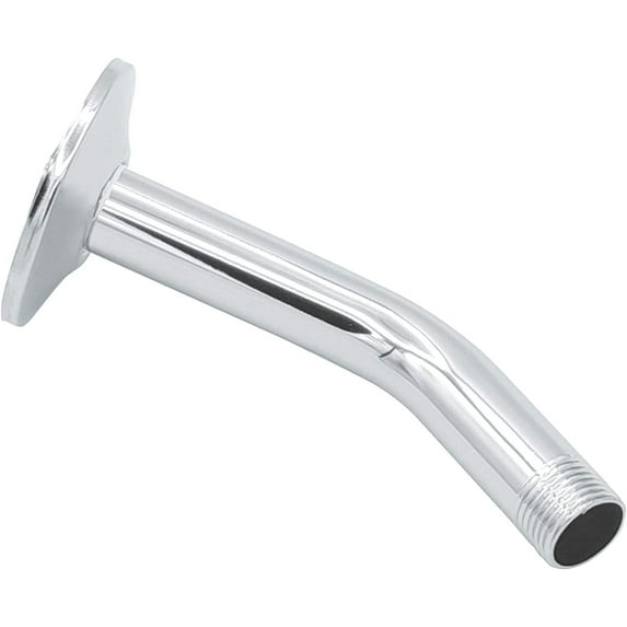 Avalon Shower Arm 6 Inch, ½ Inch IPS US Standard Stainless Steel with Flange Universal Fit