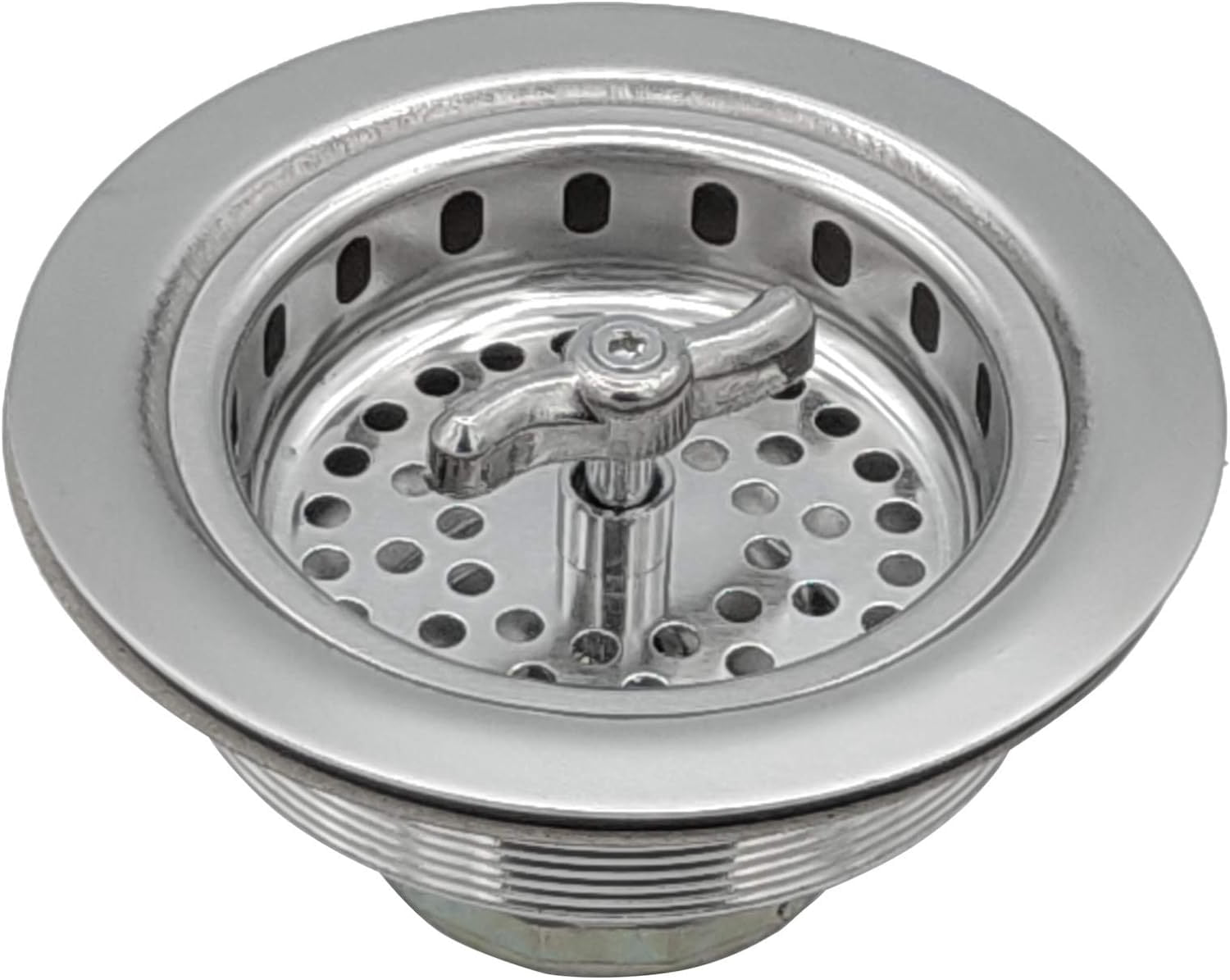 Silver Stainless Steel Spin and Seal Kitchen Basket Strainer