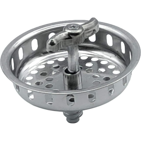 Avalon Spin and Seal Stainless Steel Basket Strainer with Threaded Post Strainer Chrome Finished