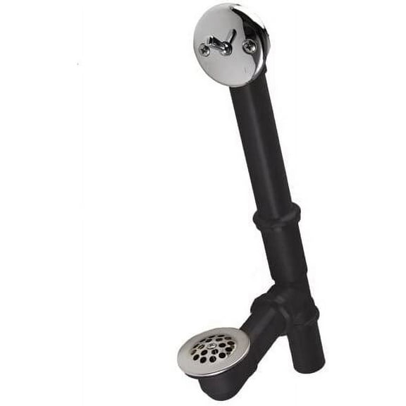 Avalon Stainless Bathtub Waste and Overflow Black Tubular 1-1/2 inch