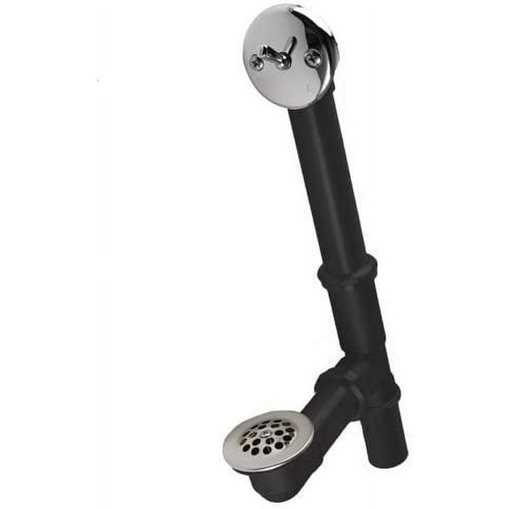 Avalon Stainless Bathtub Waste and Overflow Black Tubular 1-1/2 inch