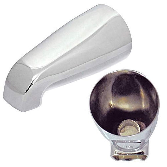 Avalon Tub Spout Threads to 1/2 inch IPS, 5-1/4 inch Length, Bathroom Chrome Finish