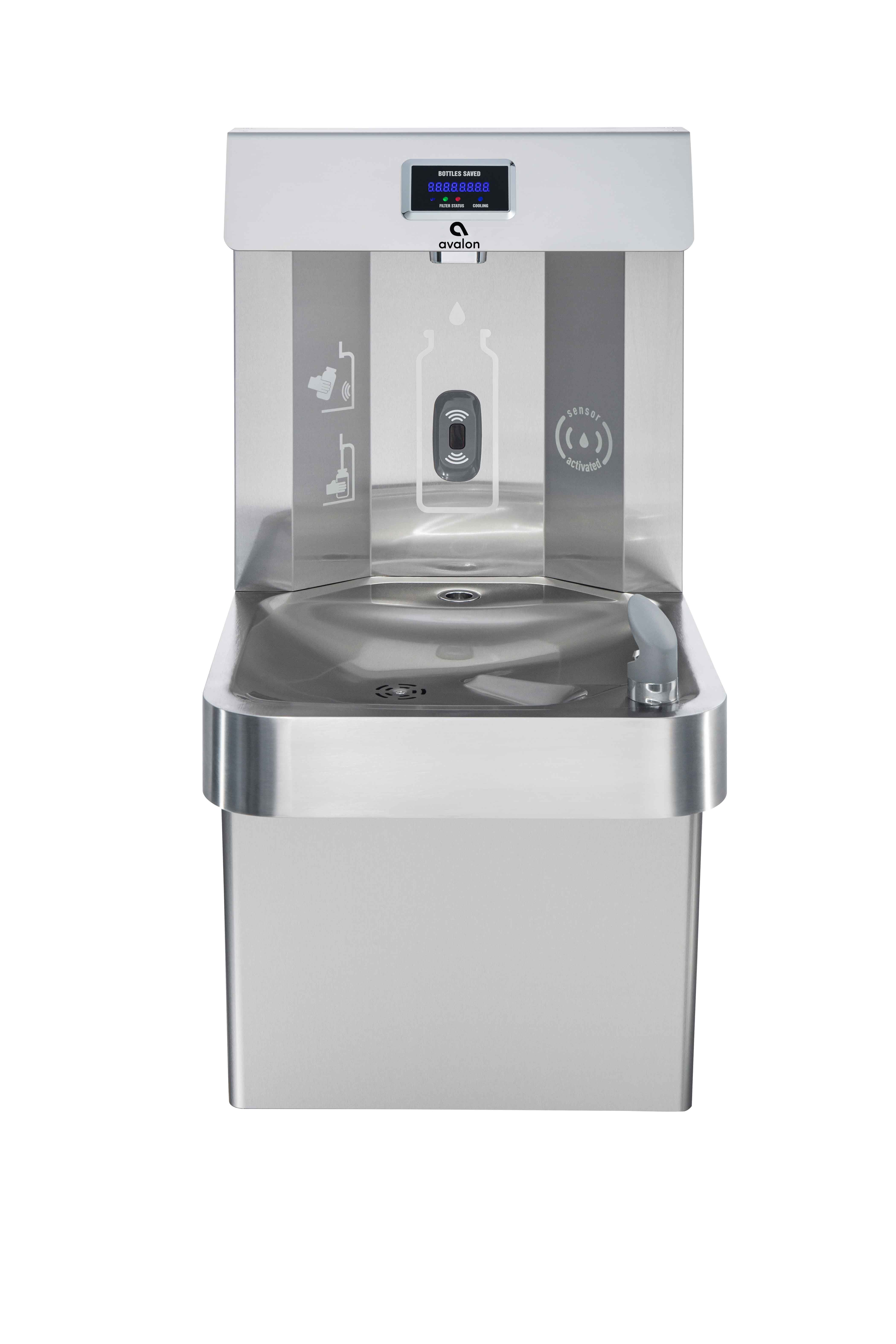 Avalon Stainless Steel Wall Mounted Water Fountain with Bottle Filler