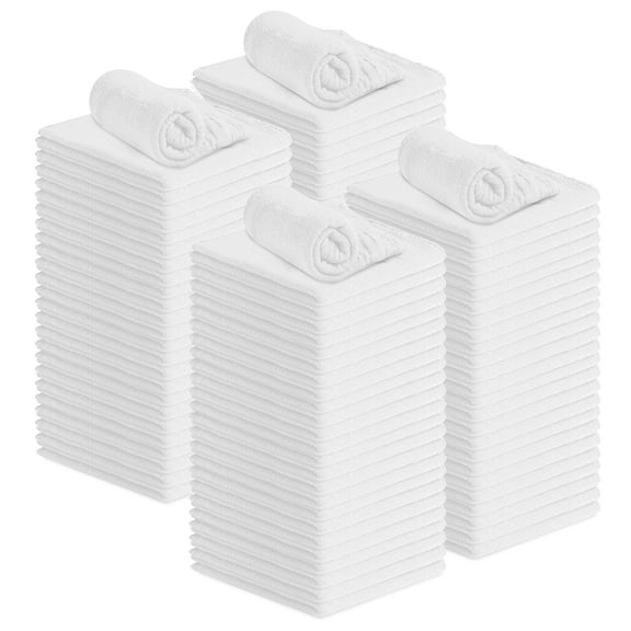 Avalon White Shop Towels (Pack of 100 - 12x14 Inches) Shop Rags – Cotton Shop Towels Reusable & Absorbent Cleaning Towels, Multipurpose Cleaning Rags for Automobiles, Garage & Home Shop Towels Bulk