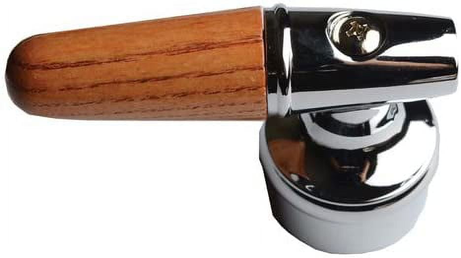 Chrome and Brown Wood Lever Handle Replacement