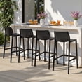 thumbnail image 1 of Avaloomia Home Outdoor Bar Stools Set of 4, 29.5" Plastic Bar Stools with Back No Assembly Stackable Counter Barstool for Kitchen Patio Backyard, Black, 1 of 6