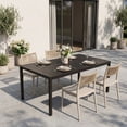 thumbnail image 1 of Avaloomia Home Outdoor Stacking Dining Chairs Set of 4, Plastic Patio Dining Chairs, All Weather No Assembly Outdoor Patio Chairs Armless & Anti-Slip for Garden Porch Deck Backyard, Taupe, 1 of 9