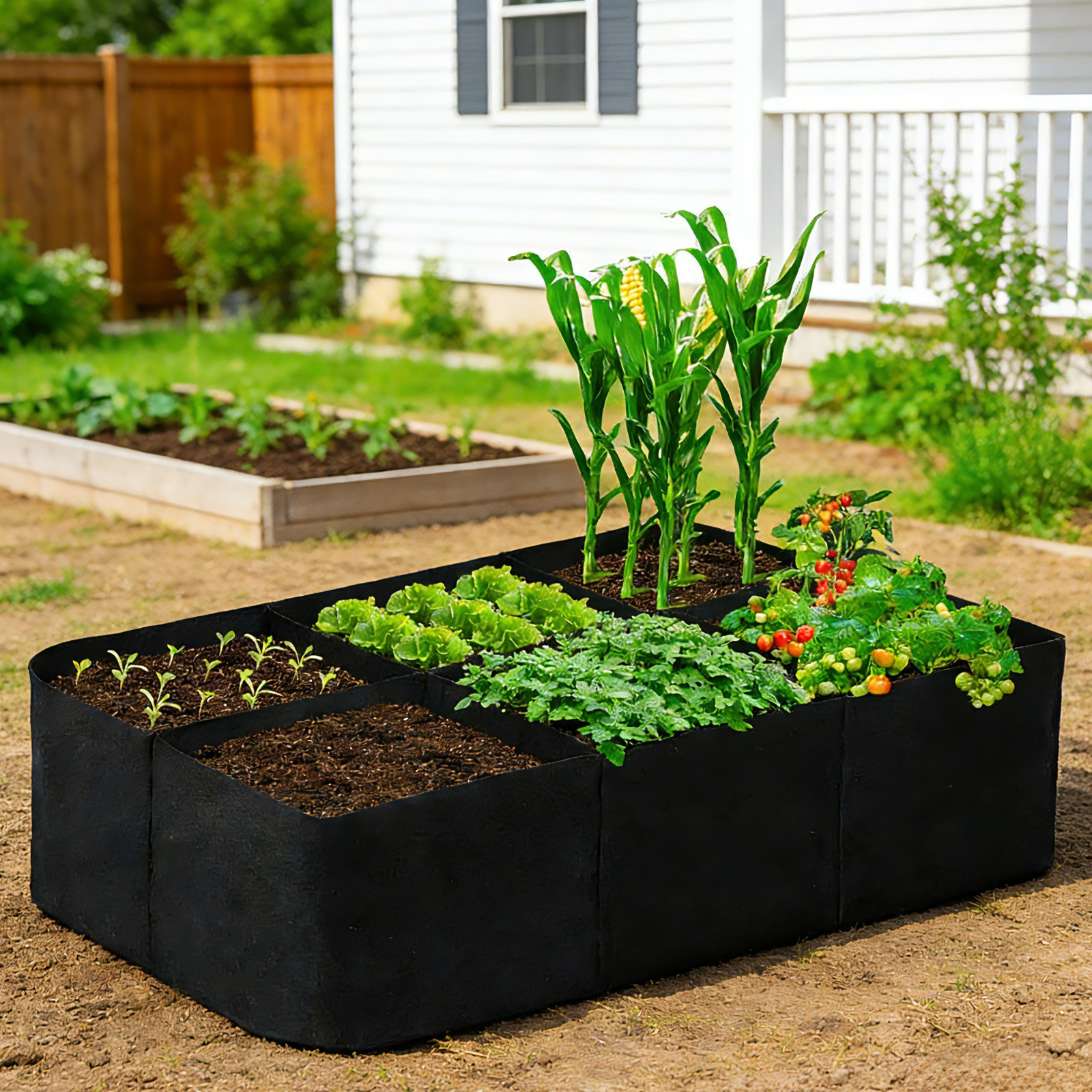 Avalution Fabric Raised Garden Bed 4x2x1ft Garden Grow Bed Bags for ...