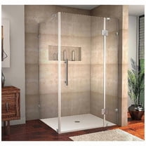 Avalux 48'' x 38'' x 72'' Completely Frameless Hinged Shower Enclosure