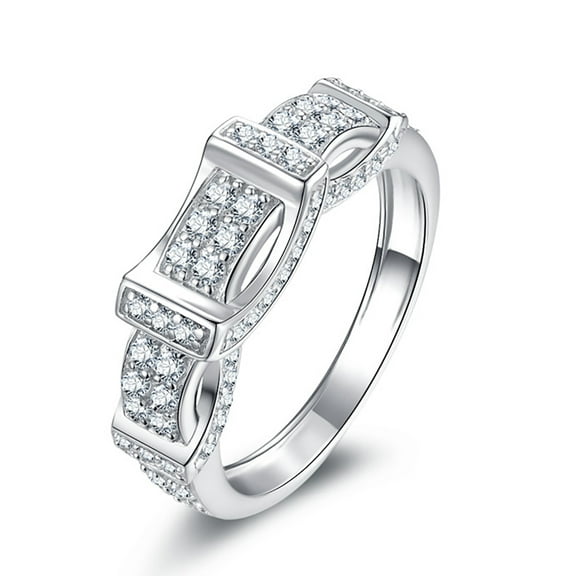 Avalyne Anniversary Band Ring Sterling Silver Womens Cz Ginger Lyne Collection