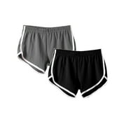 Avamo (2 Pack) Women Yoga Shorts Side Striped Fitness Sports Gym Activewear Running Jogging Summer Beach Shorts Casual Lounge Hot Pants