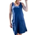 thumbnail image 1 of Avamo Casual Loose Tank Dresses for Women Sleeveless Beach Vacation Dress with Pockets Swing Pleated U Neck Fashion Dress, 1 of 2