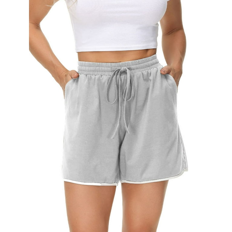Sleep Shorts For Women Elastic Waist Comfy Plaid Pajamas Shorts Summer  Casual Athletic Shorts Drawstring Loungewear Pants Elastic Comfy Pajama  Shorts