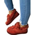 thumbnail image 1 of Avamo Ladies Bowknot Loafers Slippers Women Warm Comfort Winter Shoe Size, 1 of 2