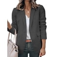 thumbnail image 1 of Avamo Ladies Cardigan Jacket Shawl Neck Blazers Solid Color Business Jackets Women Casual Blazer Office Outwear Dark Gray XL, 1 of 7