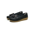 thumbnail image 1 of Avamo Ladies Shoes Walking Comfort Flat Loafers Women Driving Casual Slip On Wide Width Dress Shoes Black 5.5, 1 of 9