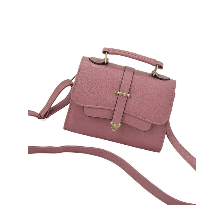 Avamo Ladies Shoulder Bags Large Capacity Tote Bag Top Handle Handbag  Crossbody Satchel PU Leather Shopping Purse Dark Pink 