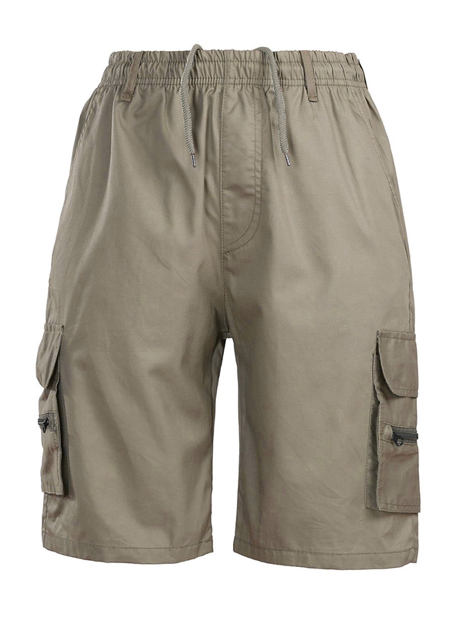 Avamo Mens Casual Cargo Shorts Elastic Waist Lounge Half Pant Work