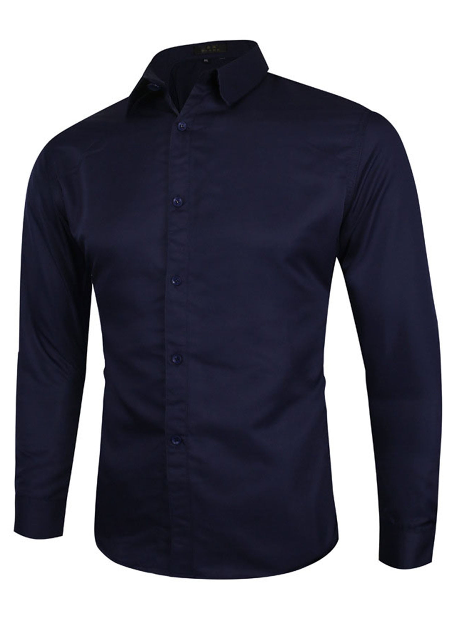 Avamo Mens Casual Dress Shirt Button Down Plain Shirts LongSleeve Work