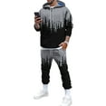 thumbnail image 1 of Avamo Mens Hooded Athletic Tracksuit Casual Loose Tops and Pants Set Jogging Workout Sweatsuits, 1 of 2