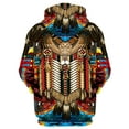 thumbnail image 1 of Avamo Mens Hoodies Drawstring Sweatshirt Long Sleeve Sweatshirts Winter Retro Hooded Tops Regular Fit Ethnic Printed Pullover Style B L, 1 of 2