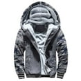 thumbnail image 1 of Avamo Mens Pullover Winter Workout Fleece Hoodie Jackets Full Zip Color Block Warm Thick Coats, 1 of 2