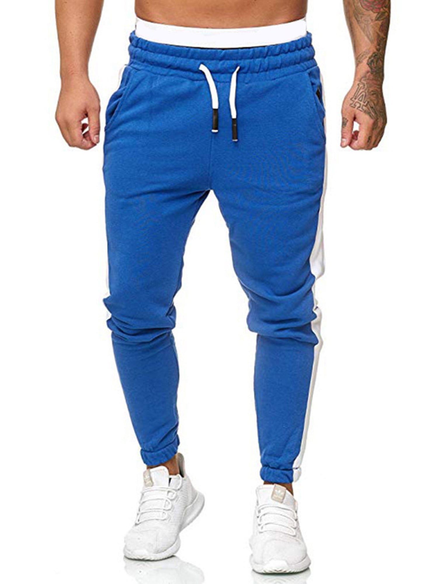 Avamo Mens Slim Fit Tracksuit Bottoms Skinny Jogging Joggers Sweatpants  Sweat Pants Trousers with Pockets 