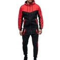 thumbnail image 1 of Avamo Mens Sweatsuits 2 Piece Hoodie Jacket Trouser Tracksuit Sets Casual Color Block Comfy Jogging Suits, 1 of 6