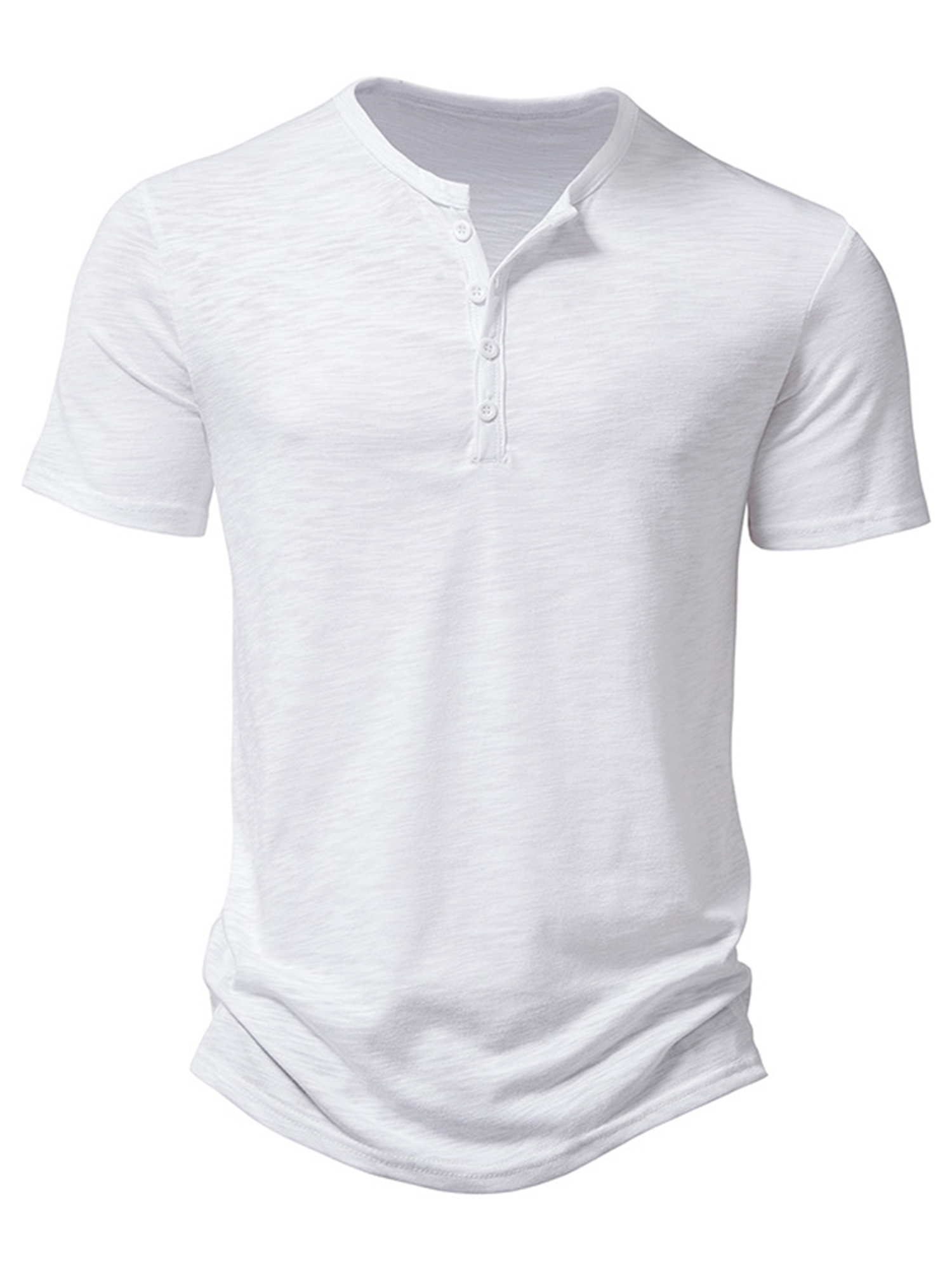 Avamo Mens T Shirts Solid Color Summer Tops Henley Neck T Shirt Men