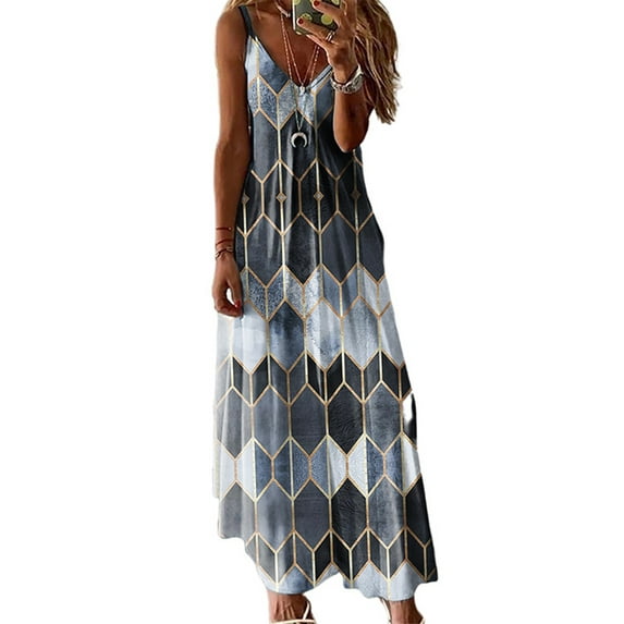Avamo Nightgowns Maxi Dress Women Sleep Dress Loungewear Sleeveless Sling Cami Dress Sleepwear Nightdress Lounge Nightwear Homewear