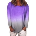 thumbnail image 1 of Avamo Plus Size Women Tie Dye Sweatshirt Long Sleeve Casual Pullover Tops Ladies Contrast Harajuku T Shirt Top Korean Color Block Patchwork Tunic Blouse, 1 of 2