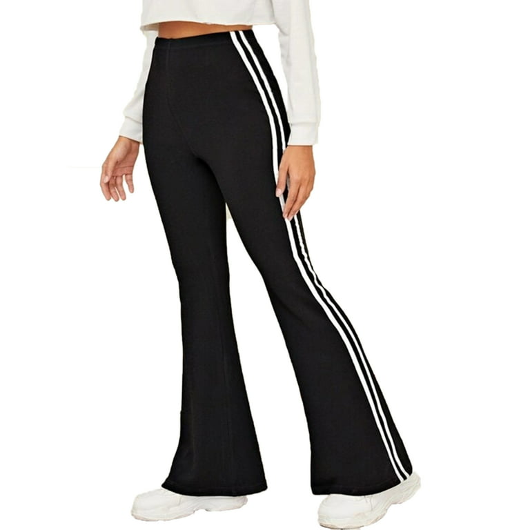 Avamo Women Stripe Flare Sweatpants Lounge Bell Bottoms Pants