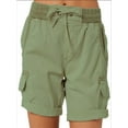 thumbnail image 1 of Avamo Women Cargo Shorts Casual Short Linen Loose Ladies Plus Size Bottoms Home Pants Army Green XL, 1 of 3