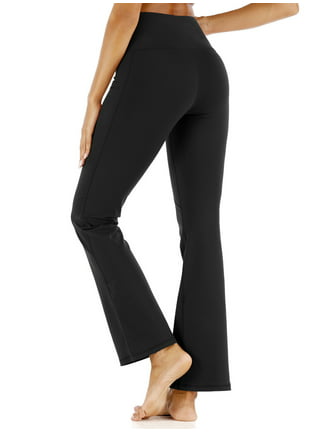 KINPLE Women's Plus Size Bootcut Yoga Pants with Pockets High Waisted Tummy  Control Bootleg Flared Wide Leg Pants 