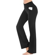 SEXY DANCE Avamo Women's Bootcut Yoga Pants with Pockets Moisture-Wicking High Waist Bootleg Gym Fitness Trousers Plus Size Pant Stretch Yoga Workout Pants for Women
