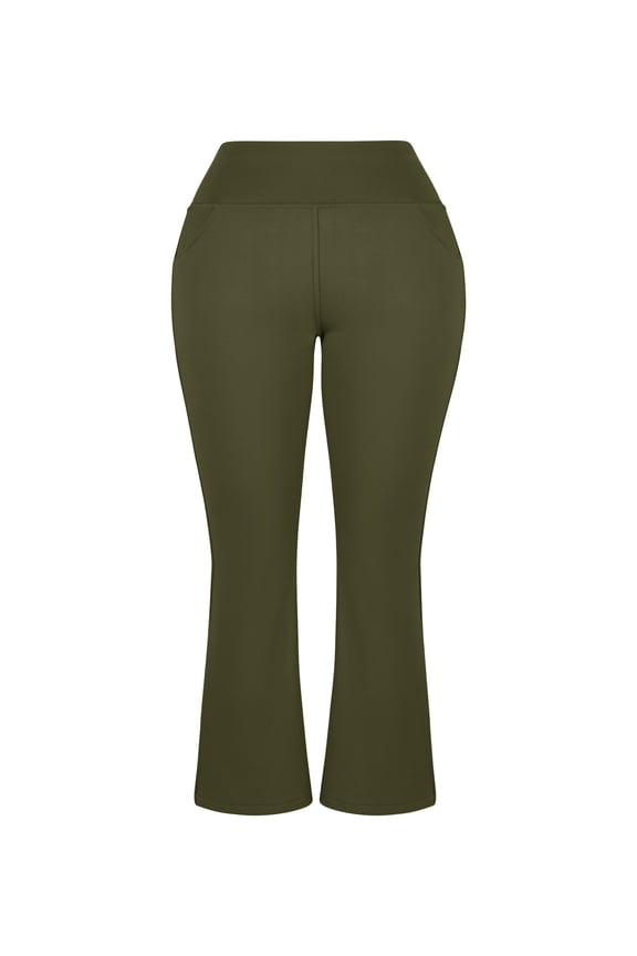 Avamo Women's Bootcut Yoga Pants with Pockets Moisture-Wicking High Waist Bootleg Gym Fitness Trousers Plus Size Pant Stretch Yoga Workout Pants for Women