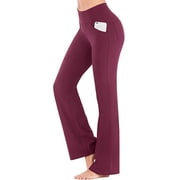 Sexy Dance Women's Bootcut Yoga Pants With 4 Pockets High Waist Plus Size Flare Leggings Stretch Workout Pant