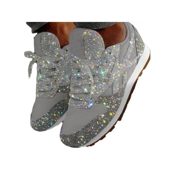 Avamo Women's Walking Sneakers Shiny Lightweight Sport Mesh Tennis Running Shoes