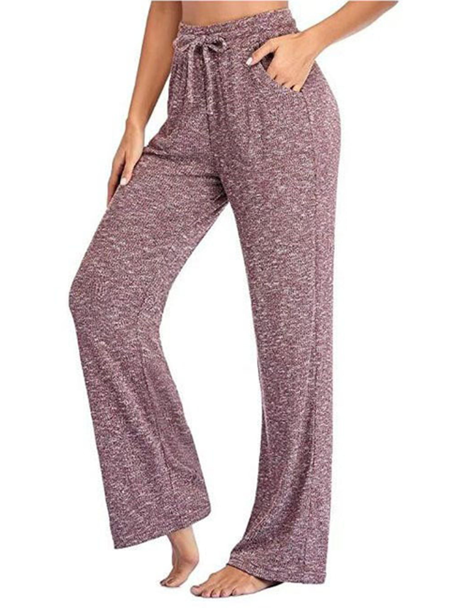 Avamo Womens Bootcut Yoga Pants Wide Leg Lounge Pants with Pockets Comfy  Drawstring Loose Long Palazzo Workout Sweatpants Trousers 