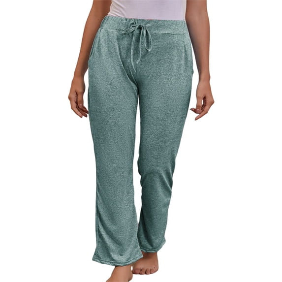 Avamo Womens Comfy Pajama Pants Casual Stretch Pant Drawstring Palazzo Lounge Pants Athletic Yoga Wide Leg Sweatpants Plus Size Trousers