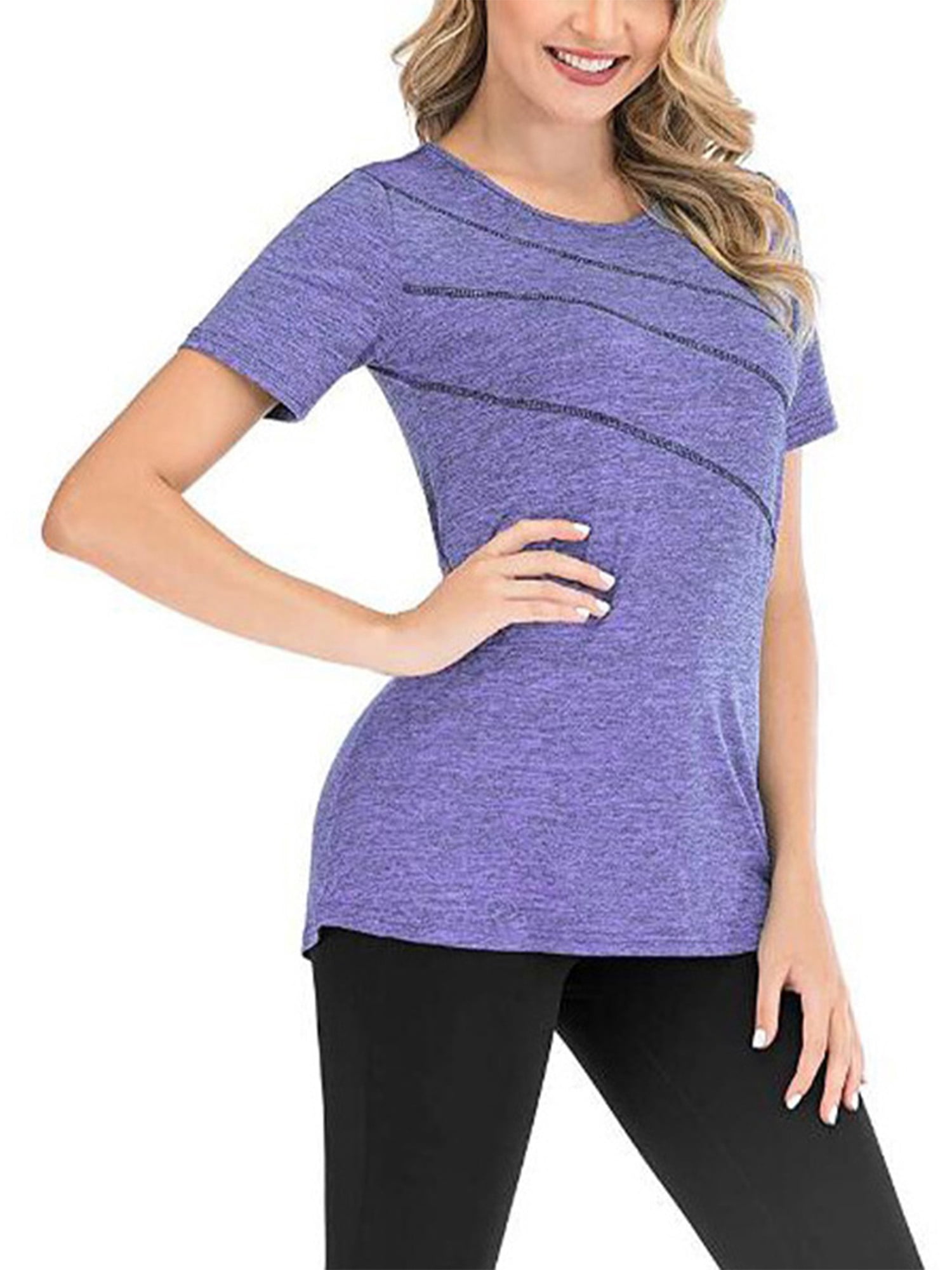 womens tunic workout tops