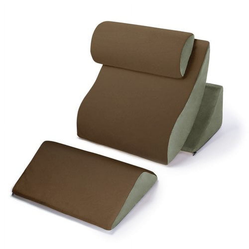 Mocha and Camel Orthopedic Support Wedge Pillow Comfort System