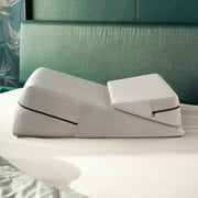 Avana Micro-Velvet Slant Combo 12  & 7  Height - Firm Density Bed Wedge Set for Back and Knee Support