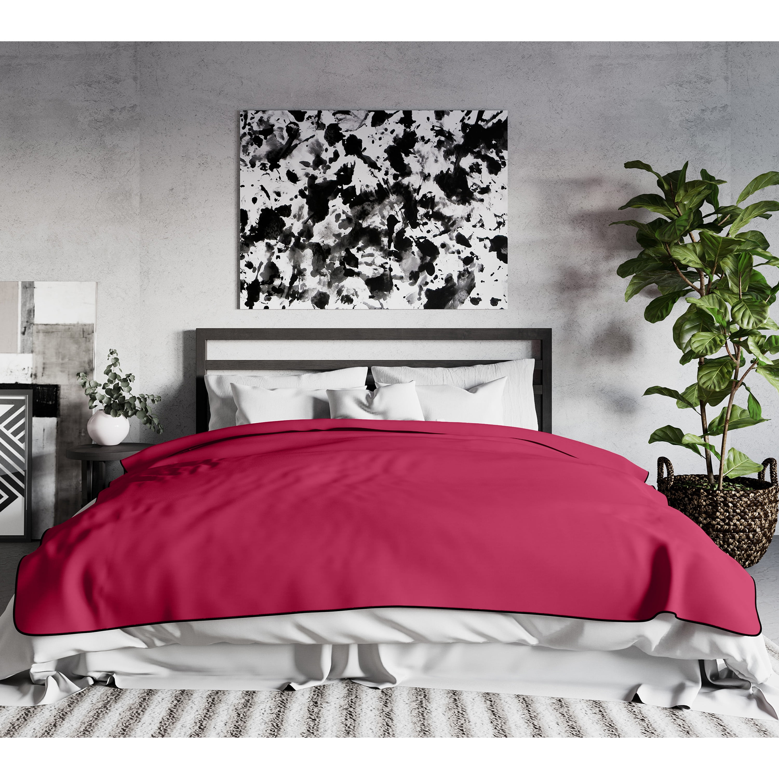 Avana Waterproof Throw Blanket - King, Microvelvet Red