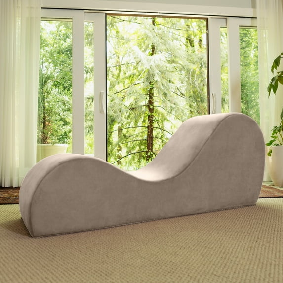 Avana Yoga Chaise Lounge Chair, Beige