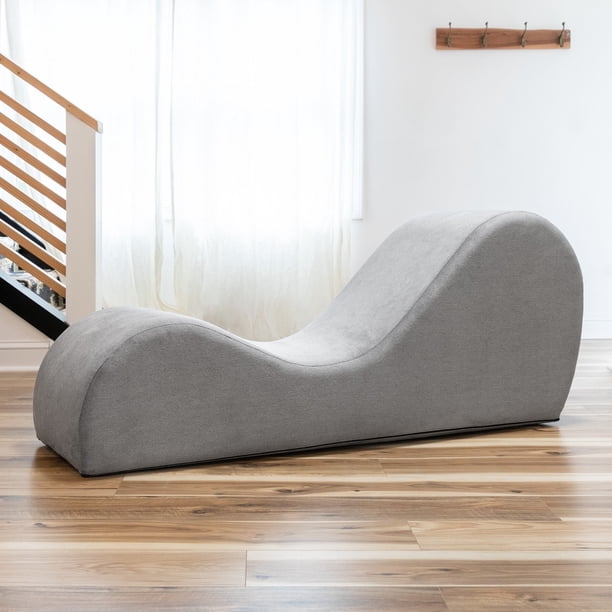 Avana Yoga Chaise Lounge Chair Gun Metal